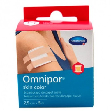 ESPARADRAPO HIPOALERGICO OMNIPOR SKIN COLOR 1 UNIDAD 5 M X 2,5 CM