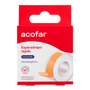 ESPARADRAPO ACOFAR TEJIDO 1 UNIDAD 5 M X 1,25 CM COLOR PIEL