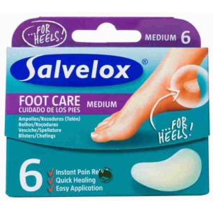 SALVELOX BLISTER PREVENTION APOSITO ADHESIVO 6 UNIDADES 61 MM X 40 MM MEDIUM