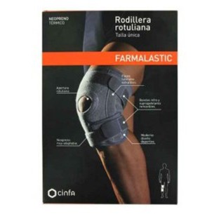 RODILLERA CERRADA FARMALASTIC NEOPRENO TECH 1 UNIDAD TALLA UNICA COLOR GRIS