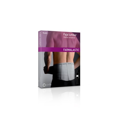 FAJA LUMBOSACRA CORTA FARMALASTIC 1 UNIDAD TALLA GRANDE/EXTRA GRANDE COLOR GRIS