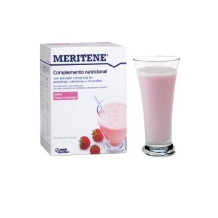 MERITENE FUERZA Y VITALIDAD BATIDO  15 SOBRES 30 G SABOR FRESA
