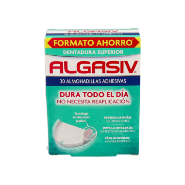 ALGASIV ALMOHADILLAS ADHESIVAS PROTESIS 30 UNIDADES SUPERIORES
