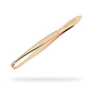 PINZAS DEPILAR BETER P CANGREJO DORADA 9.3 CM