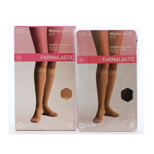 MEDIA CORTA (A-D) COMPRESION FUERTE FARMALASTIC TALLA EXTRA GRANDE