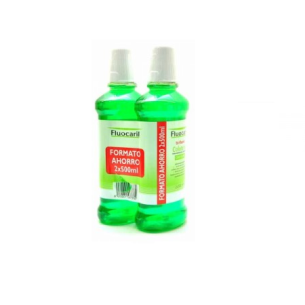 FLUOCARIL BI-FLUORE 25 MG ENJUAGUE BUCAL  2 ENVASES 500 ML PACK SABOR MENTA