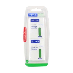 VITIS SEDA DENTAL CON FLUOR Y MENTA  50 M 2 UNIDADES