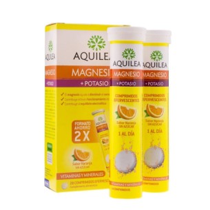AQUILEA MAGNESIO+ POTASIO  28 COMPRIMIDOS EFERVESCENTES SABOR NARANJA