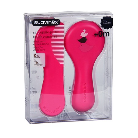 CEPILLO Y PEINE INFANTIL SOFT SUAVINEX ROSA DECORADO