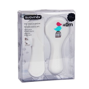 CEPILLO Y PEINE INFANTIL SOFT SUAVINEX BLANCO DECORADO
