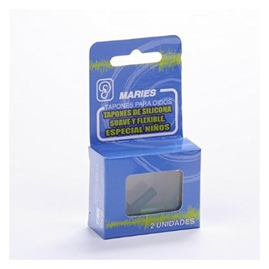 TAPONES OIDOS SILICONA MARIES KIDS 2 UNIDADES CON APLICADOR NIÑO
