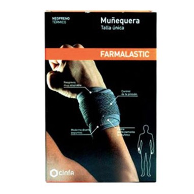MUÑEQUERA FARMALASTIC NEOPRENO TECH 1 UNIDAD TALLA UNICA COLOR GRIS
