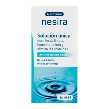 ACOFARMA NESIRA SOLUCION UNICA LENTES DE CONTACTO  1 ENVASE VIAJE 60 ML
