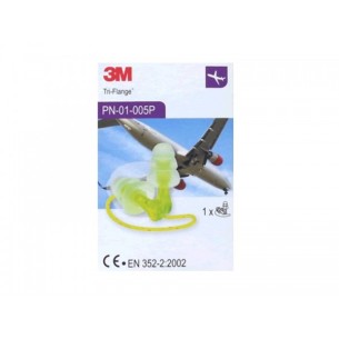 TAPONES OIDOS 3M TRI FLANGE PROTECCION RUIDOS TPE PN01005P 2 UNIDADES